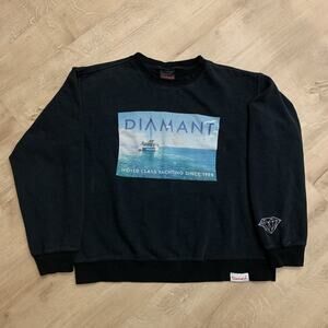 Diamond Supply Co Diamant Yachting Black Crewneck Sweatshirt Men's Large Skater